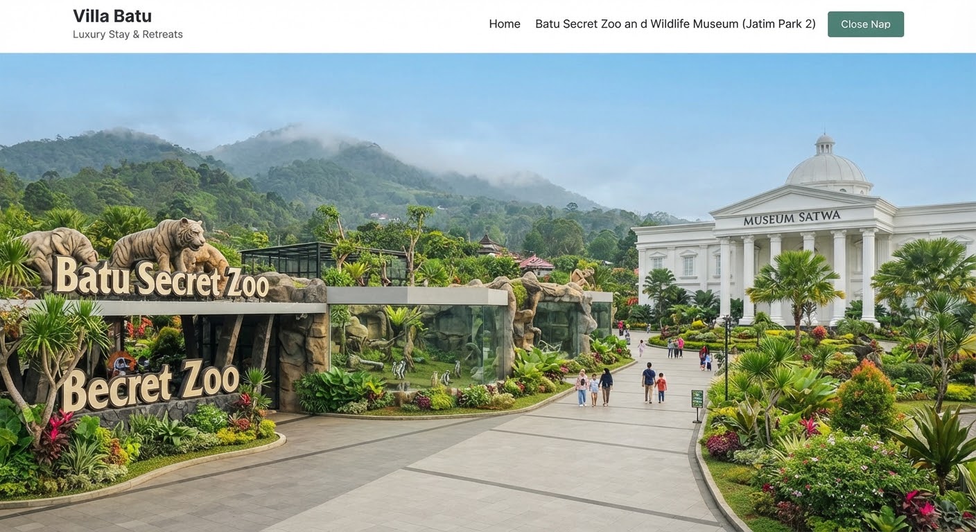 Villa private pool dekat Jatim Park 2 Batu Secret Zoo